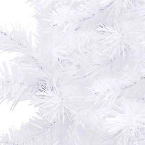 fehér PVC sarok műkarácsonyfa 210 cm