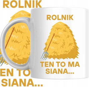 Bögre Nyomtatás Gazda Aratás Falu Mező Széna Humor Munka Ajándék