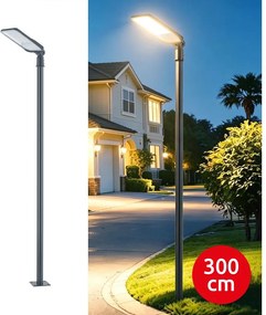 Brilagi-LED Kültéri lámpa oszloppal és kl. 3 m URBANLIGHT LED/100W/230V antracit IP65