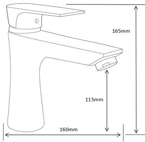 Mexen Axel R62 fürdőszett, fekete, 73803R62-70