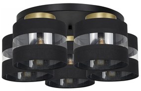 Felületre szerelhető csillár HAVARD 5xE27/60W/230V fekete/sárgaréz