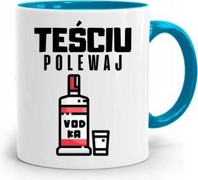 Kék Bögre Ajándék Apósnak Öntsd Le fényképes nyomattal