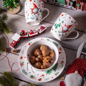 Altom porcelán tál Winter Gnomes 14 cm, 600 ml