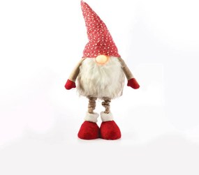 Aca Lighting karácsonyi textil manó meleg fehér 1 Led IP20 elemes (2xC)