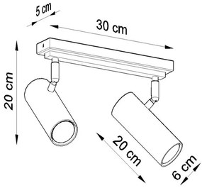 Spotlámpa DIREZIONE 2xGU10/40W/230V fehér