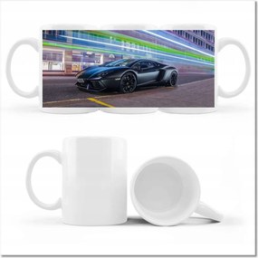 Nyomott mintás bögre Sportautó