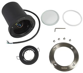 6 db modern kültéri talajszpot rozsdamentes acélból, IP65, állítható - Delux