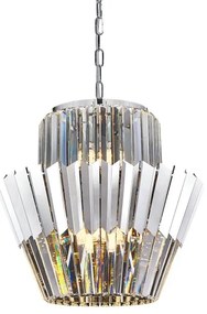 Csillár láncon DONNA 9xE14/40W/230V átm. 45 cm matt króm