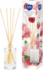 Aroma diffúzor pálcikákkal||AURA|~4 hét| Málna Bazsarózsa