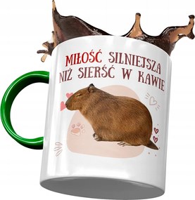 Zöld Kapibara Bögre Születésnap Névnap Ajándék Nyomtatott Fotóval