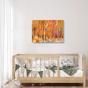 Kép - őszi erdő (üvegen) (70x50 cm)