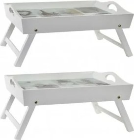 Reggeliző tálca fehér színben 48x30x222