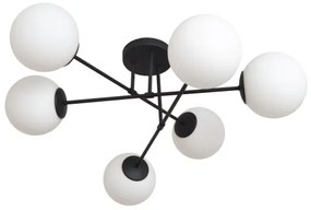 Felületre szerelhető csillár MOON 6xE27/15W/230V fekete