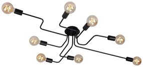 Briloner Briloner 2888-085 - Felületre szerelhető csillár FARETTO 8xE27/60W/230V fekete BL1965
