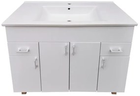 Viva STYLE Ekonomik PLUS 100 lábon álló fürdőszobabútor Sanovit Atria 9100 mosdóval - 100 x 45,5 cm