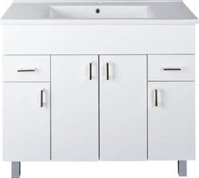 VivaStyle EKONOMIK PLUS 100 lábon álló fürdőszobabútor Sanovit SOFT 13100 mosdóval - 100 x 45,5 cm
