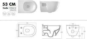 Sanovit BRILLA fali WC - rimless - perem nélküli