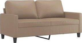 vidaXL 2 személyes cappuccino színű műbőr kanapé 140 cm