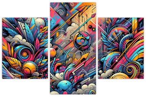 Kép - Színes graffiti (90x60 cm)