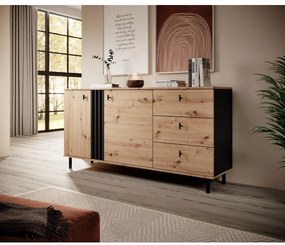 BADIA szekrény tölgy/antracit színben