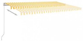 sárga és fehér kézzel kihúzható napellenző 500 x 300 cm