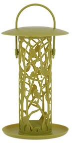 Faggyúgolyó tartó madáretető tetővel, zöld