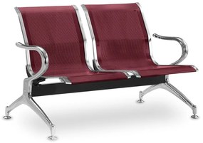Fém pad a váróterembe REST, 2 ülés, piros