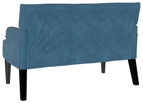 vidaXL Chesterfield Pad Kék 112 x 65,5 x 75 cm Bársony