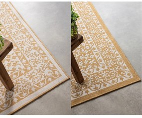 Okkersárga-krémszínű kültéri szőnyeg 80x150 cm Gemini – Elle Decoration