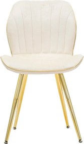 Krémszínű étkezőszék szett 2 db-os Paris – Mauro Ferretti