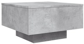 Betonszürke szerelt fa dohányzóasztal 55x55x31 cm