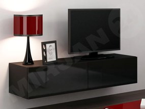 TV asztal/szekrény Zylia 140 (fekete + fényes fekete). 1053758