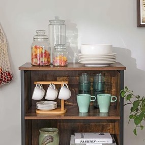 FIRA barna/fekete komód