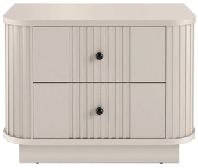 Vesper éjjeliszekrény készlet 2 db-os 56 cm - kasmír / fekete fogantyúk