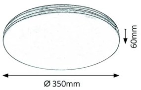 Rabalux 3347 - LED mennyezeti lámpa OSCAR LED/18W/230V