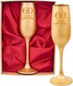 Születésnapi Arany Pohár Díszítéssel Ajándék 60. Születésnapra 60-AS