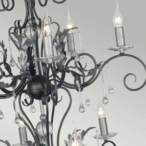 ELSTEAD AML15-BLK-SILVER AMARILLI Kristály Csillár Fekete, Szürke E14 IP20