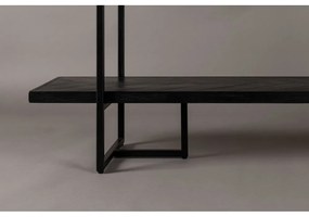 Fekete könyvespolc egzotikus fa dekorral 140x146 cm Class - Dutchbone