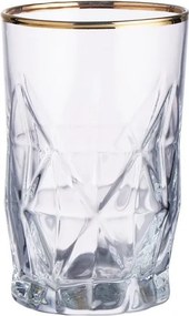 UPSCALE felespohár arany szegéllyel 110ml, 6 db-os készlet