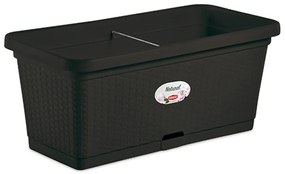 STEFANPLAST Öntöződoboz Természetes virág 80cm, antracit