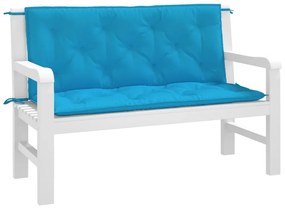 2 db világoskék oxford szövet kerti padpárna 120 x 50 x 7 cm