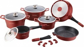 Milano Kerámia bevonatos edénykészlet 10 db-os Burgundy