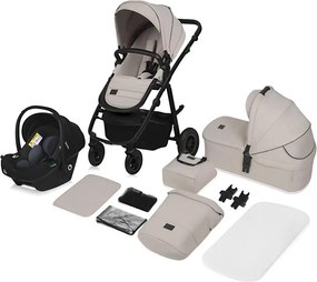 Lionelo - 3 az 1-ben kombinált babakocsi AMBER PLUS, bézs homok