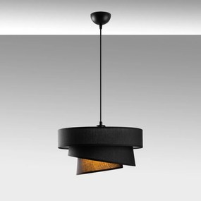 Stage 14711 fekete fém és szövet függőlámpa, Ø40 cm