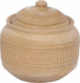 Fürdőszobai Tároló Agyag terrakotta boho kozmetikai rendszerező 14cm