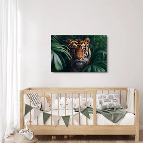 Kép - Egy tigris portréja a dzsungelben (90x60 cm)