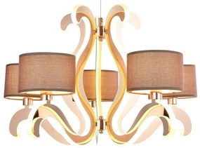 LED CsillĂĄr zsinĂłron AMBROSIA 5xE14/40W/230V + LED/43W rĂ©z