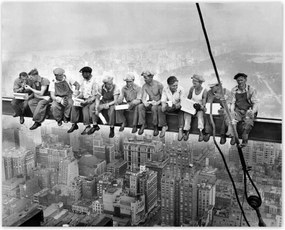 Poszterek 50x40 Munkások a gerendán Ebéd