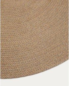 Bézs kerek kültéri-beltéri szőnyeg újrahasznosított szálakból ø 150 cm Despas – Kave Home