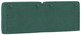 sötétzöld bársony fejtámla párna 120 cm